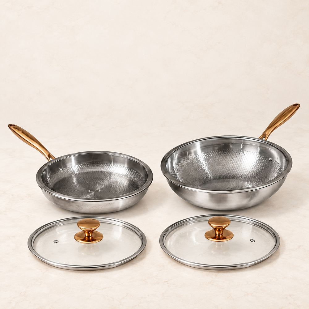 NoLayer Titanium Classic & Wok Pannenset 4-delig — view 1