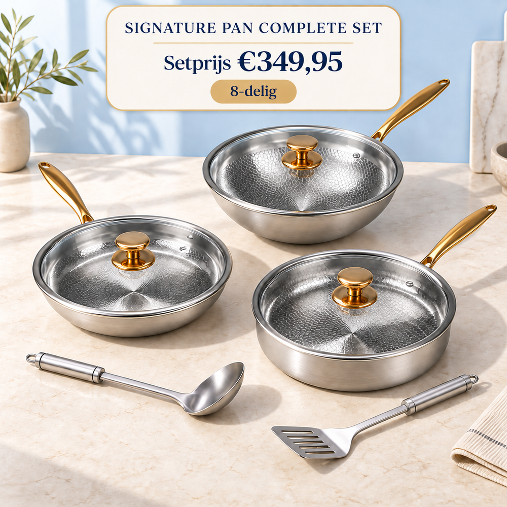 NoLayer Signature Titanium Pannenset 8-delig - NoLayer eigen selectie 20260908 slot 01 01 - 01-offer
