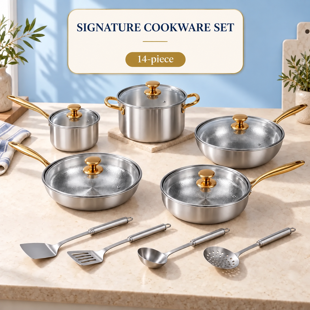NoLayer Complete Signature Titanium Pannenset 14-delig — view 1