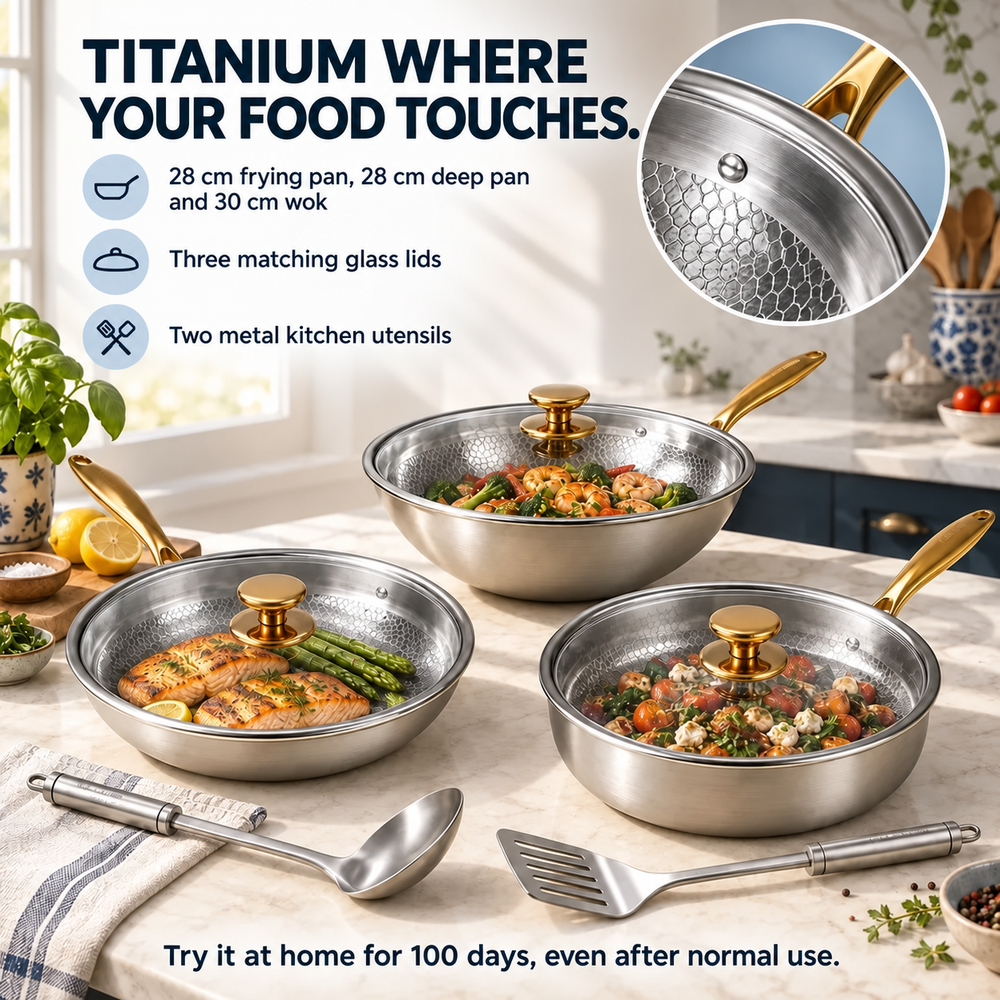 NoLayer Signature Titanium Pannenset 8-delig — view 6