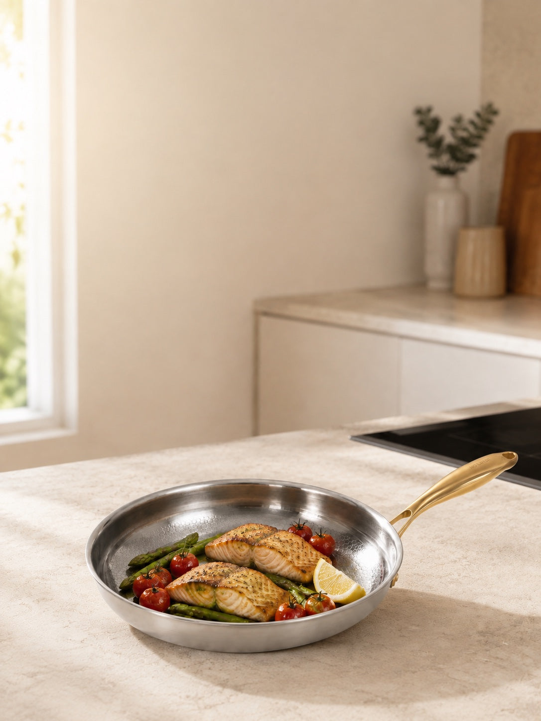 NoLayer frying pan with fresh ingredients