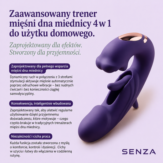 Senza 4-w-1 Aktywator Mięśni Krocza, trening dna miednicy 5 minut dziennie