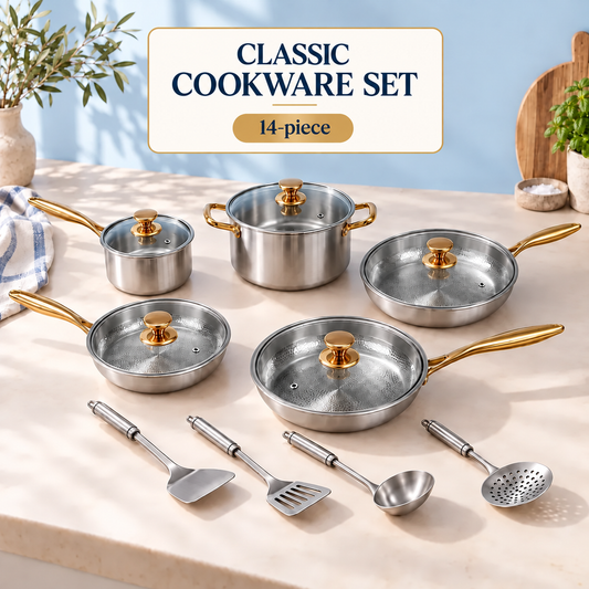 NoLayer Complete Classic Titanium Pannenset 14-delig