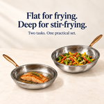 NoLayer Titanium Classic & Wok Pannenset 4-delig — view 2