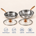 NoLayer Titanium Classic & Wok Pannenset 4-delig — view 6