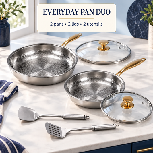 NoLayer Titanium Everyday Pannenduo 6-delig