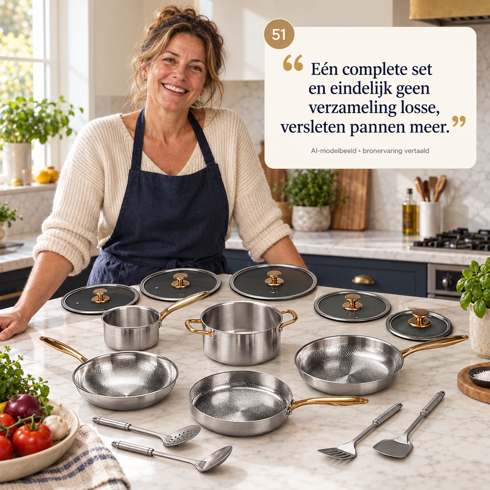NoLayer Complete Signature Titanium Pannenset (14 delig) - NoLayer eigen selectie 20260908 slot 03 01 - 03-testimonial
