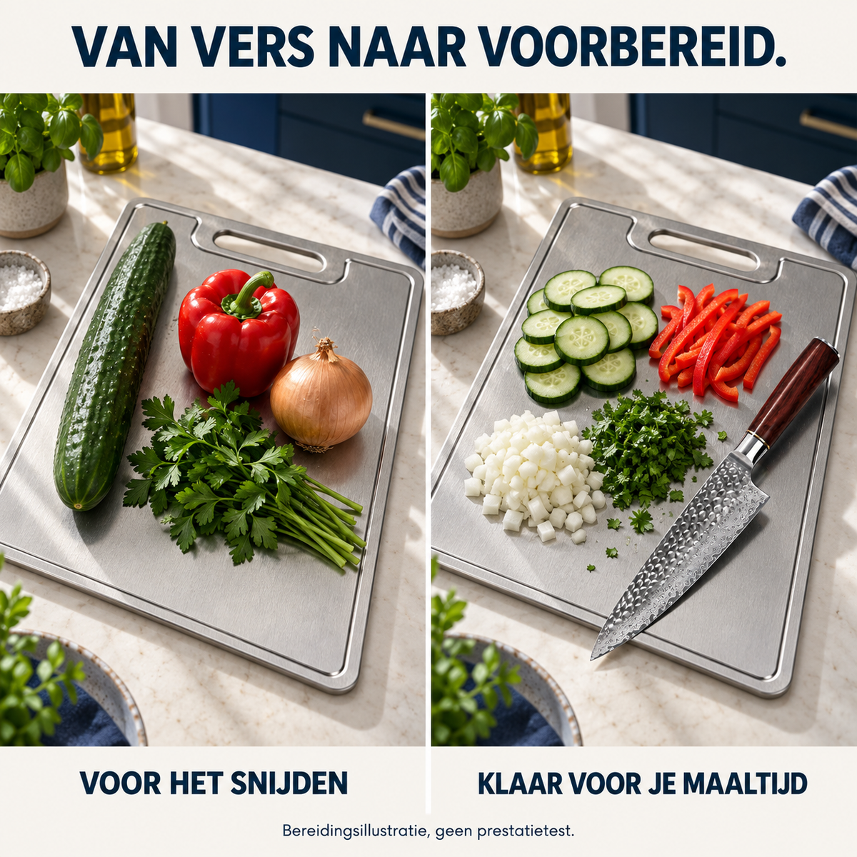 NoLayer Koksmes 21,6 cm + Titanium Snijplank L - NoLayer eigen selectie 20260908 slot 05 01 - knife-board-05-direct