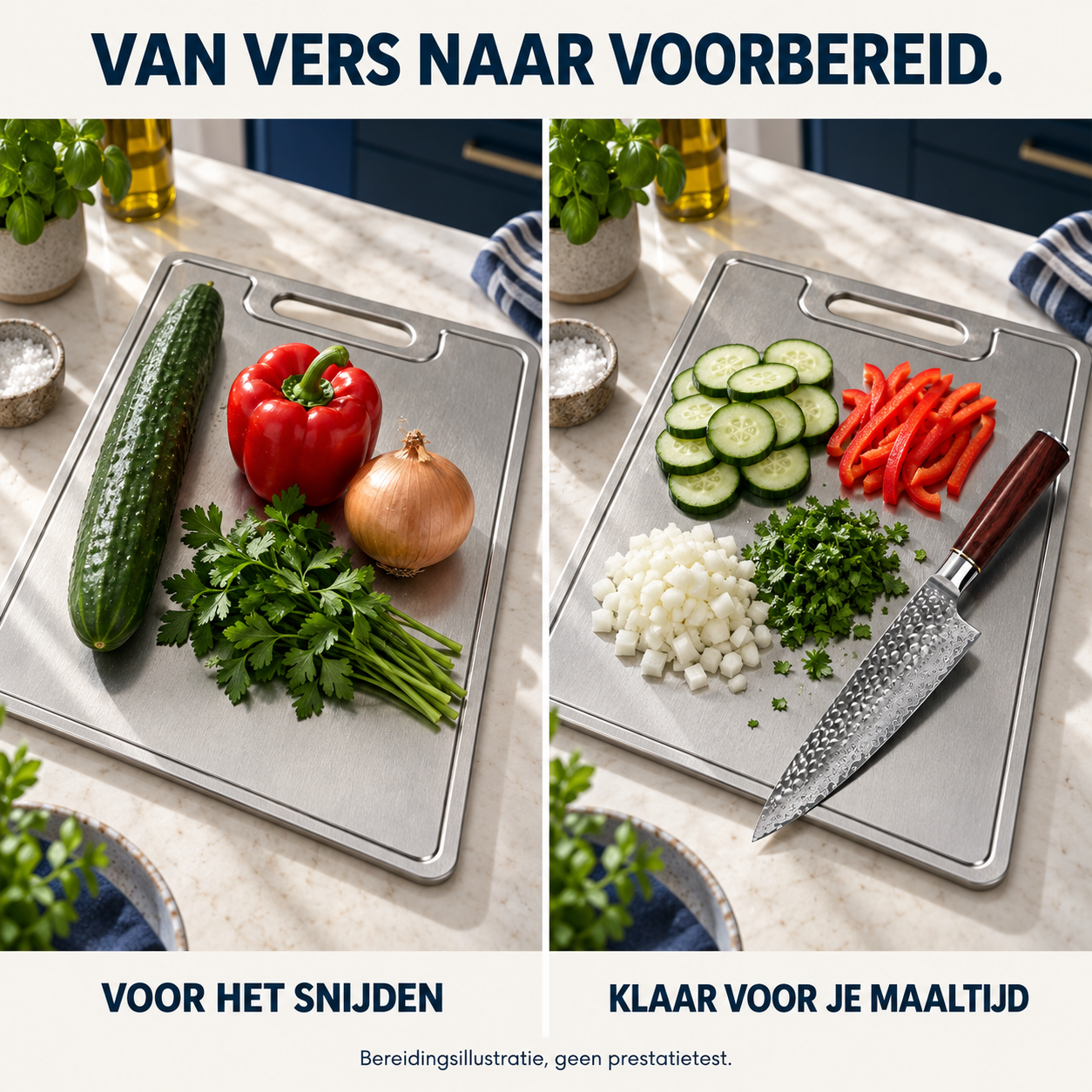 NoLayer Koksmes 21,6 cm + Titanium Snijplank L - NoLayer eigen selectie 20260908 slot 05 01 - knife-board-05-direct