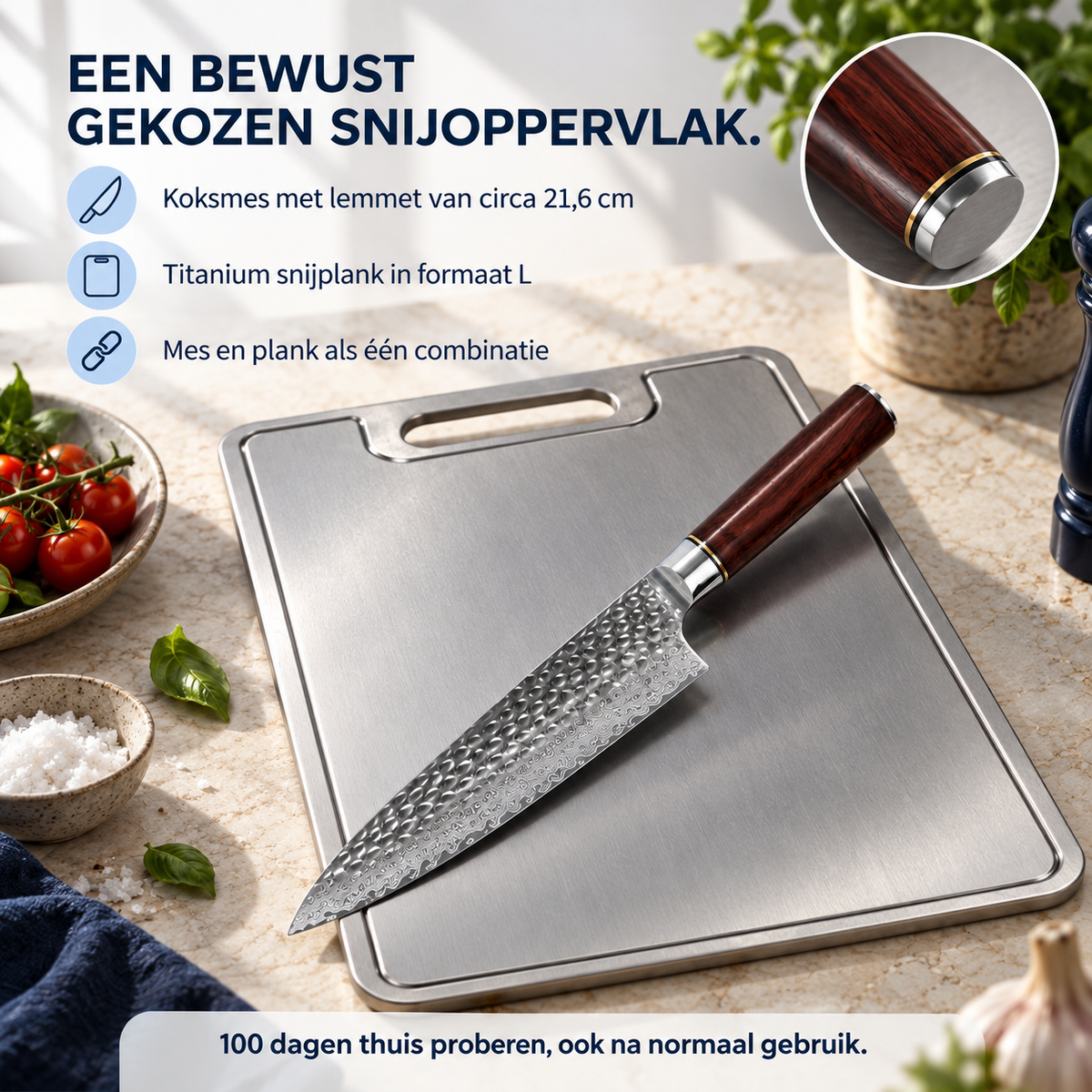 NoLayer Koksmes 21,6 cm + Titanium Snijplank L - NoLayer eigen selectie 20260908 slot 06 01 - knife-board-06-direct