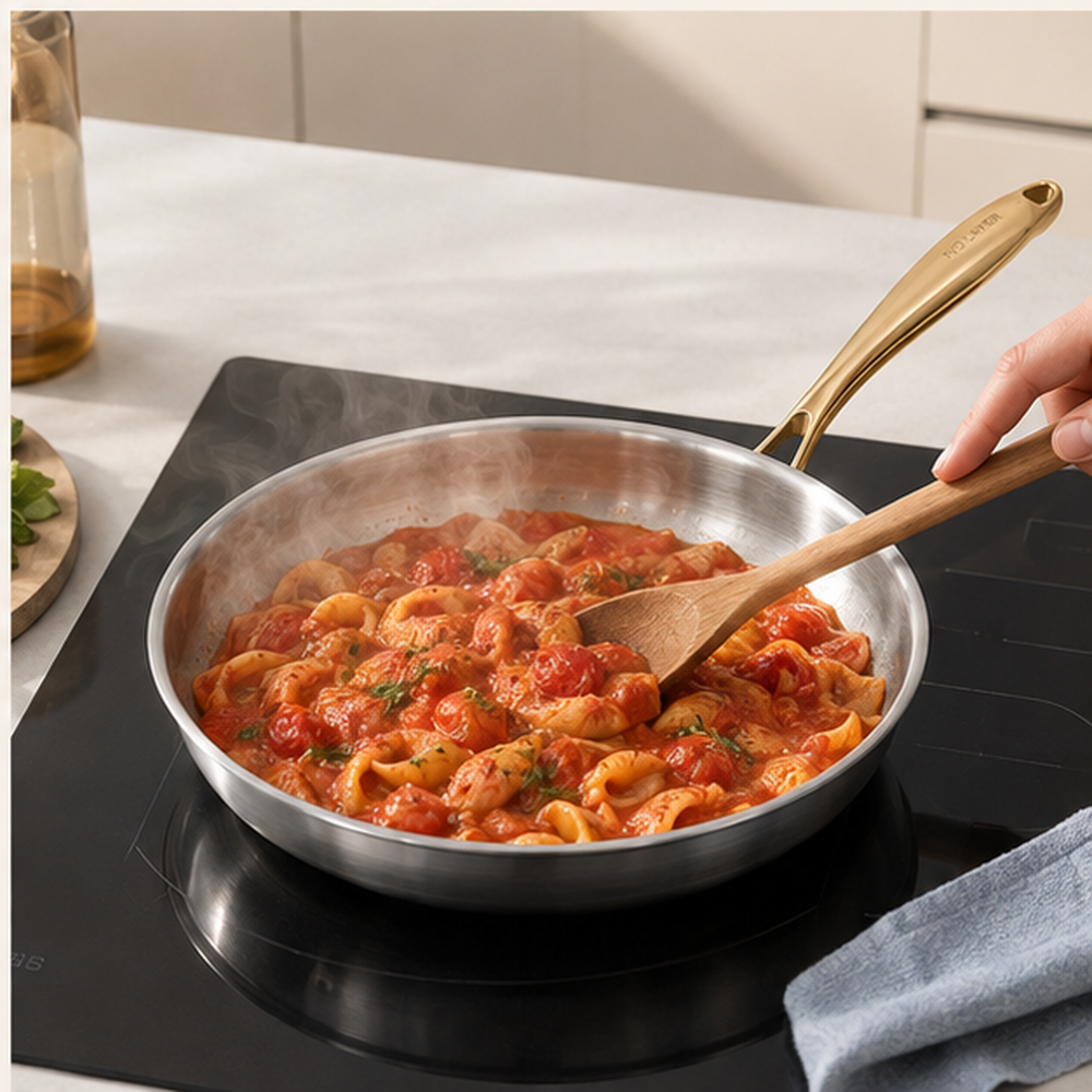NoLayer Titanium Fry Pan - NoLayer gallery 05 - 04b-daily use pasta