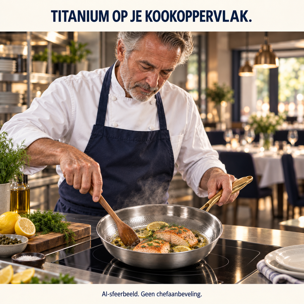 NoLayer Titanium Koekenpan – chef demonstration