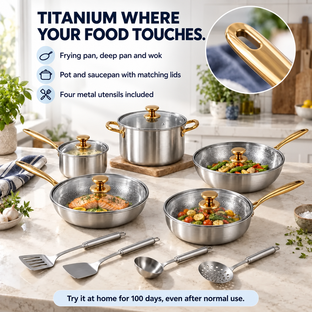 NoLayer Complete Signature Titanium Pannenset 14-delig — view 6