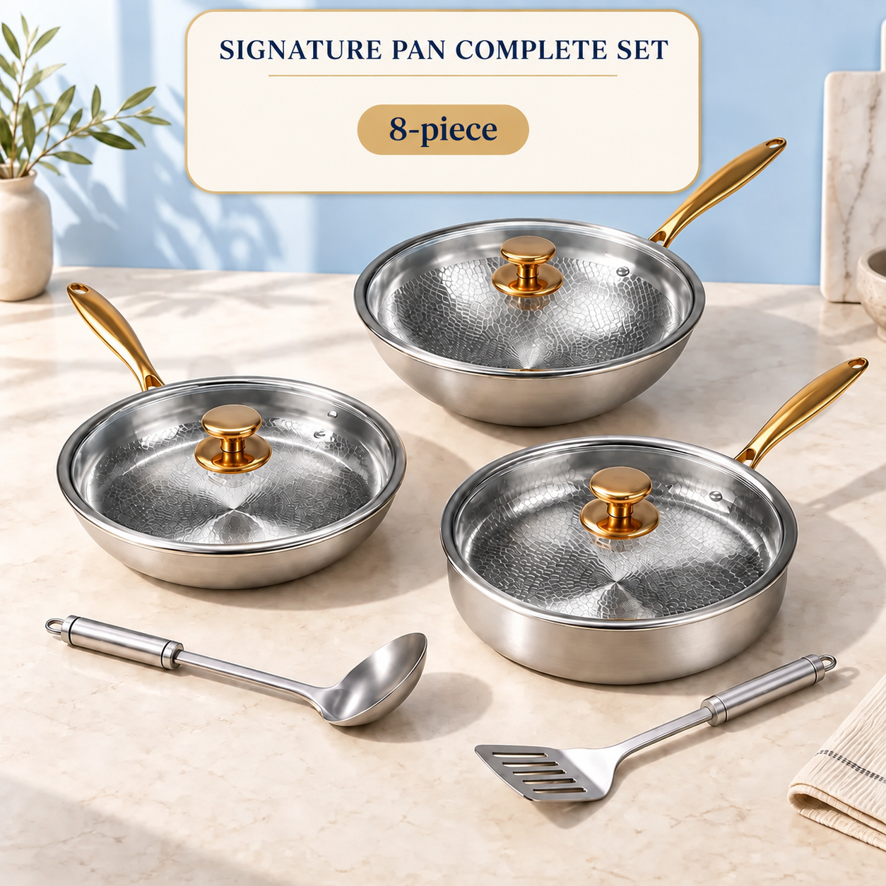 NoLayer Signature Titanium Pannenset 8-delig